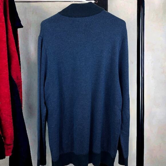 Vineyard Vines Men’s L Blue Cotton Knit 1/2 Zip Long Sleeve Casual Sweater - Picture 2 of 6